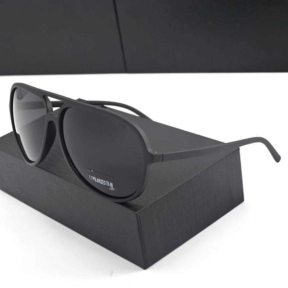 

EVOVE Oversized Aviation Sunglasses Men Polarized Sun Glasses for Male TR90 Ultralight 150mm Pilot Shades UV400
