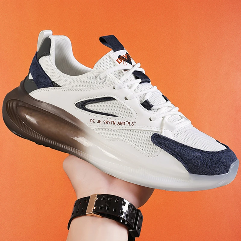 Fashion Male Sneakers Breathable Hiking Shoes Lac-up Men's Sports Running Shoes Lightweight Vulcanize Walking Zapatillas Hombre