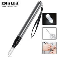 tattoo pen with lamp handmade pen led tattoo flashlight pen needle holder penlight eyebrow beauty makeup tools tattoo supply