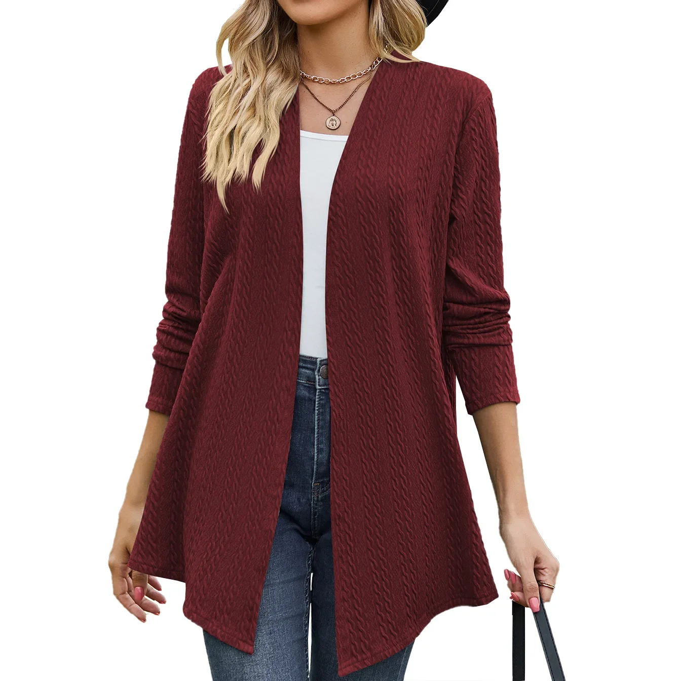 

Vintage Long Sleeve Sweatshirts Women Casual Fashion Solid Sweatshirt New Autumn/Winter Loose Cardigan Clothing