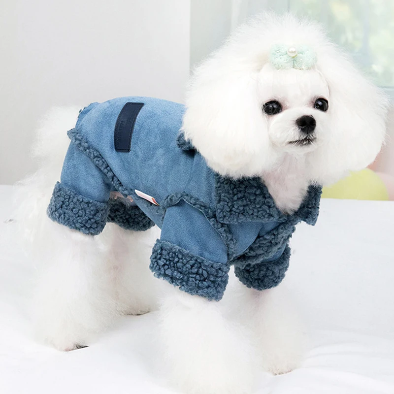

Thicken Warm Dog Clothes Pet Jumpsuit Clothing Winter Puppy Outfit Small Dog Coat Bichon Poodle Pomeranian Schnauzer Jacket