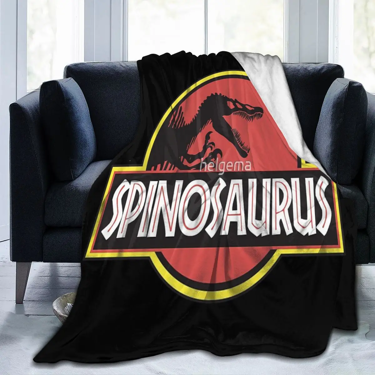 

Одеяло Spinosaurus в стиле Юрского периода, одеяло для лица, модный подарок на специальный день рождения, настраиваемый