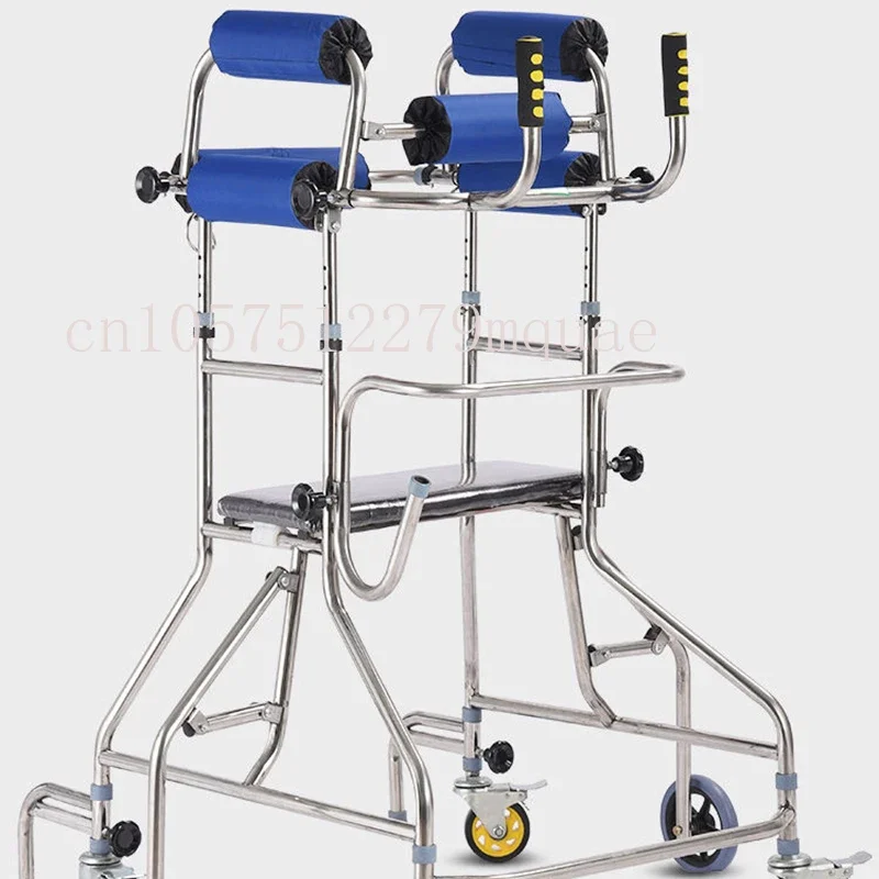

6-колесные ходунки для пожилых людей, устройство для реабилитации ходьбы, полка с защитой от обратного вращения