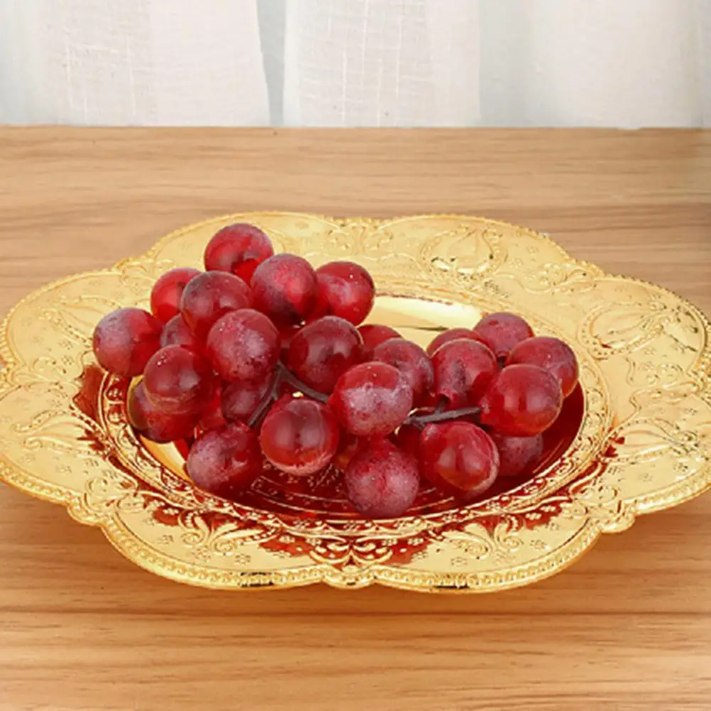 

Электропластина для закусок, фруктовый поднос, универсальный обеденный стол, золотой поднос для еды