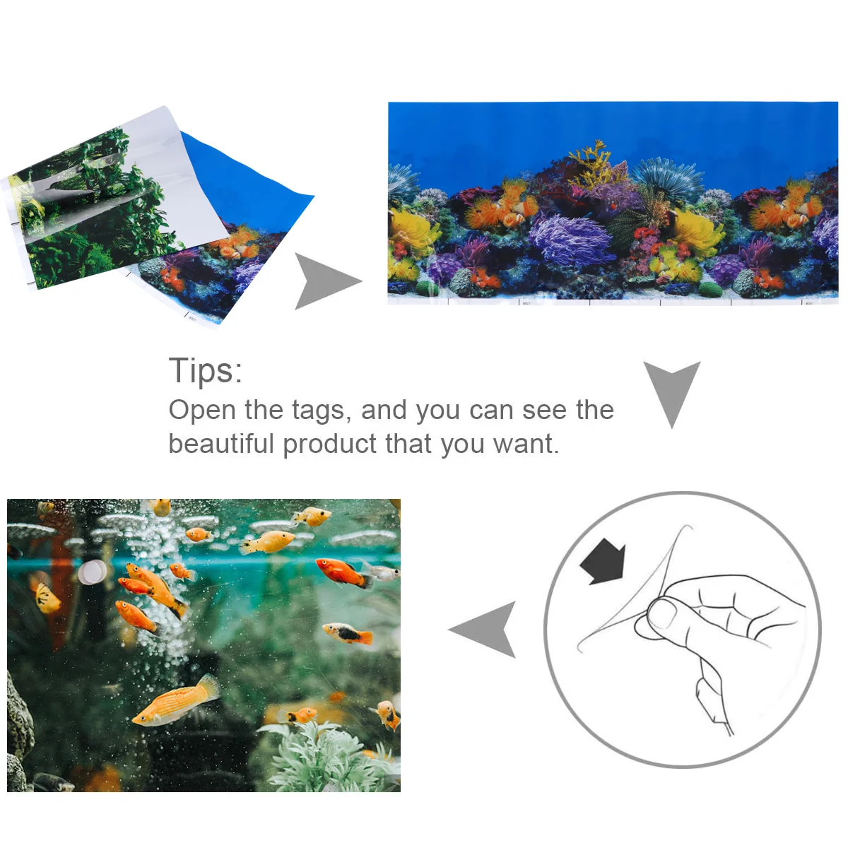 Клейкое украшение для аквариума фон бумага 3d обои перламутровые наклейки