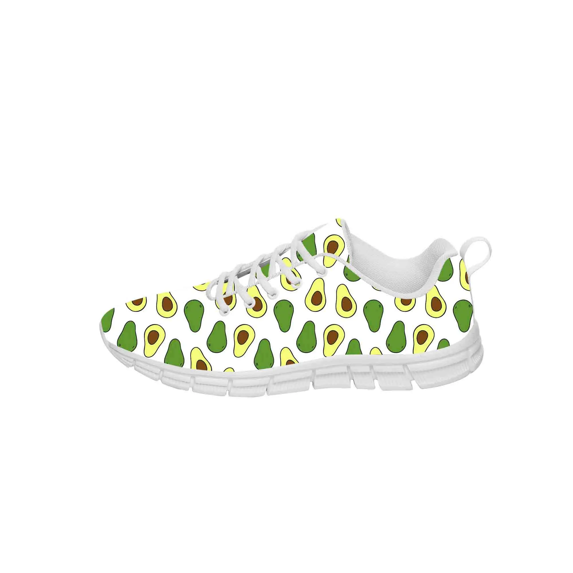 

Avocado Sneakers Mens Womens Teenager Funny Fashion Casual Cloth Shoes Canvas Running Shoes White 3D Printed Lightweight shoe