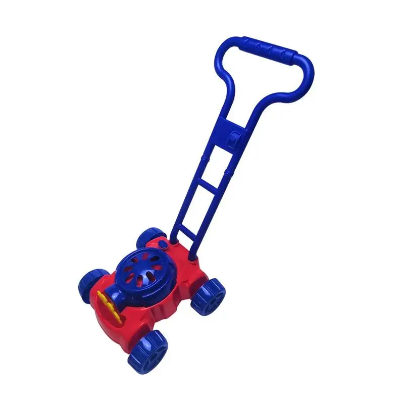 

Electronic Bubble Mower Walker Bubble Blower Machine With Music Outdoor Game Push Toys For Children Kids
