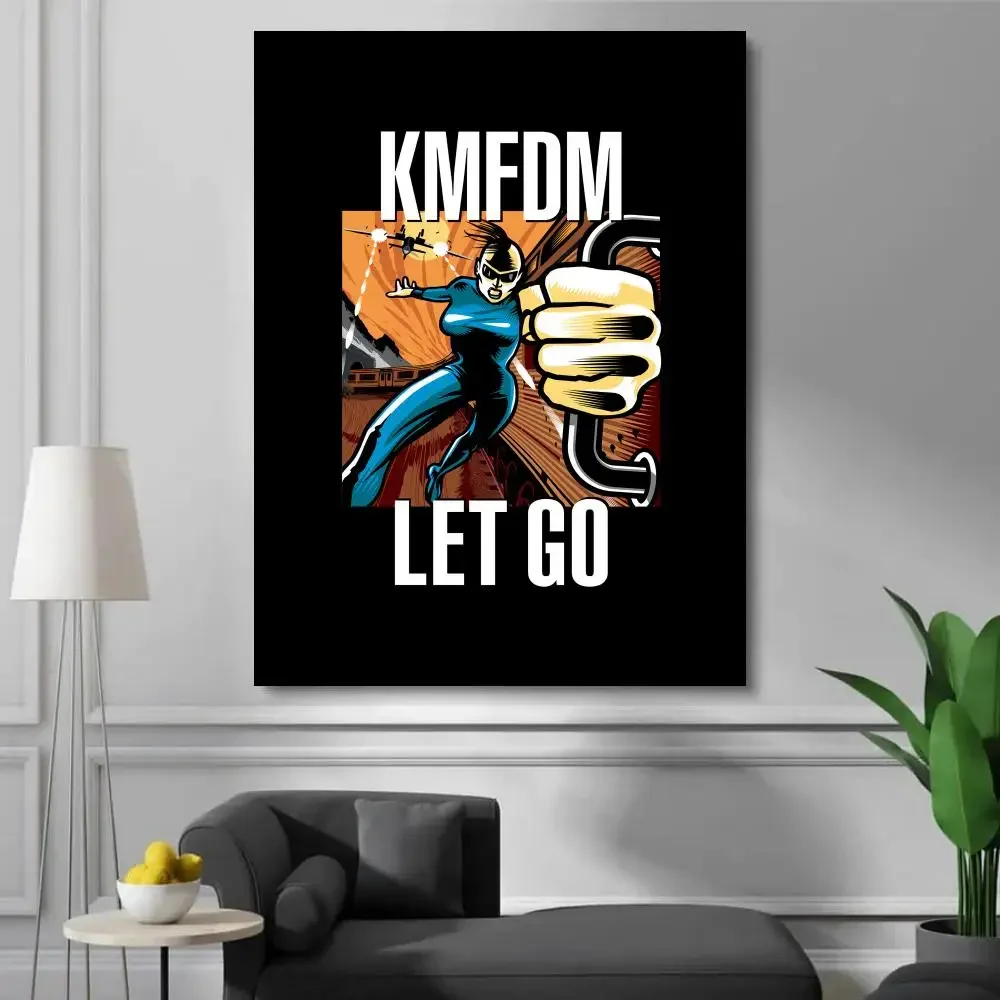 Фото Забавный постер группы K-Kmfdm, настенный декор, наклейка для гостиной, спальни, офиса, прихожей, бара, домашнего декора, идея для подарка №4