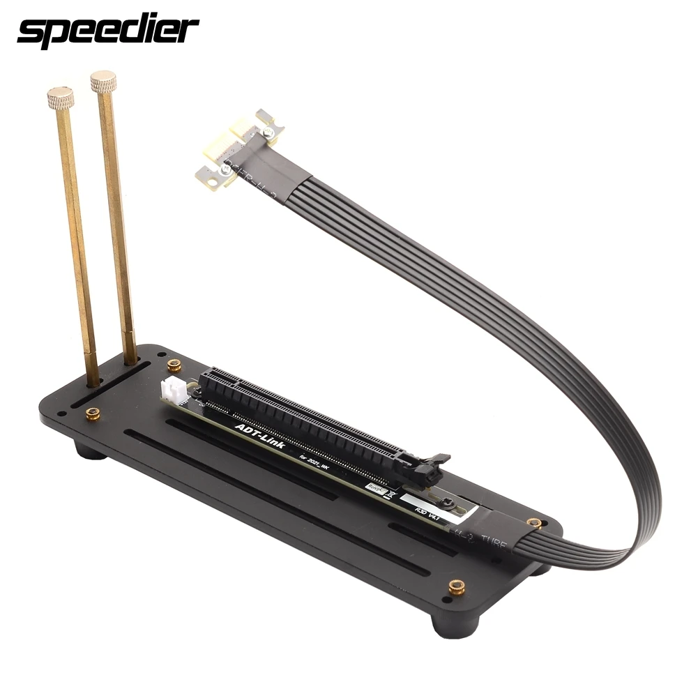 

Райзер-карта Gen4 PCIe, 1x до 16x, кабель питания 4 P с базовым стандартом, адаптер Райзера x1 x16 для майнинга биткоинов, NVIDIA и AMD