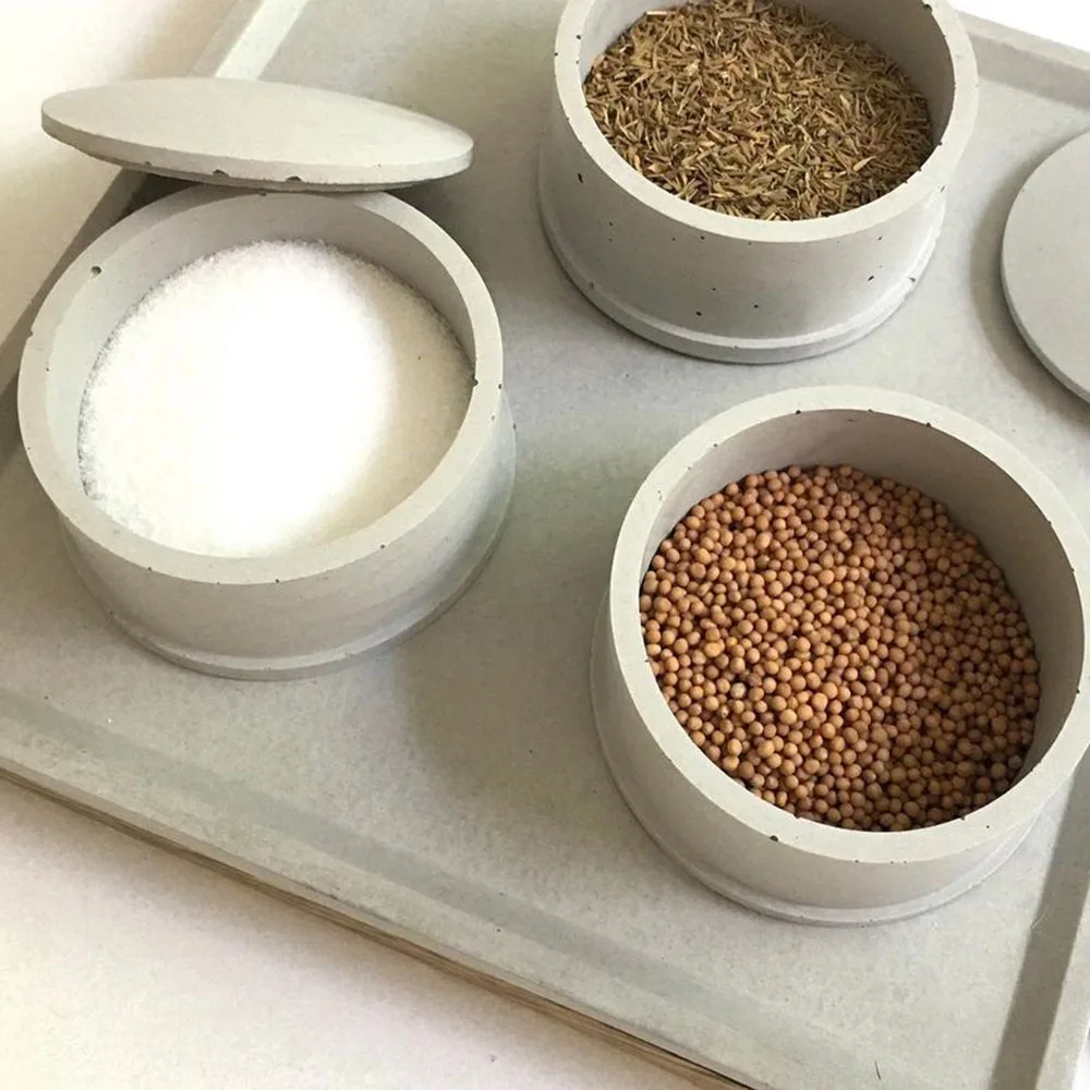 Wax Jar Silicone Molds Concrete Cement Jewelry Box for Candle Holder Plaster Bowl DIY Christmas Crafts |