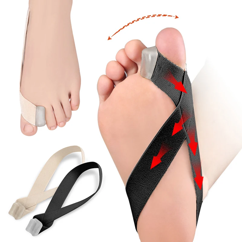 

Anti-hallux valgus brace unilateral thumb valgus aligner, tension band pain-relieving toe finger splitter, toe straightener tool