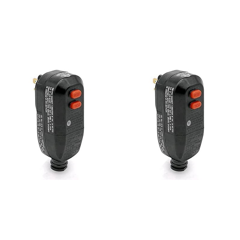 

2X GFCI Replacement Plug Assembly 3-Prongs 15A 3-Wires With Ground Fault Circuit Interrupter RCD Protection US Plug