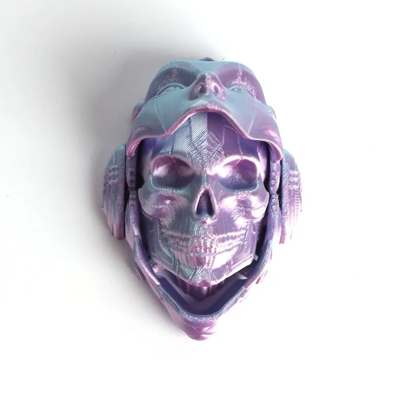 

3D-печатная модель механической маски с головой черепа, настенное украшение в готическом стиле с черепом, модель розыгрыша, игрушка для снятия стресса