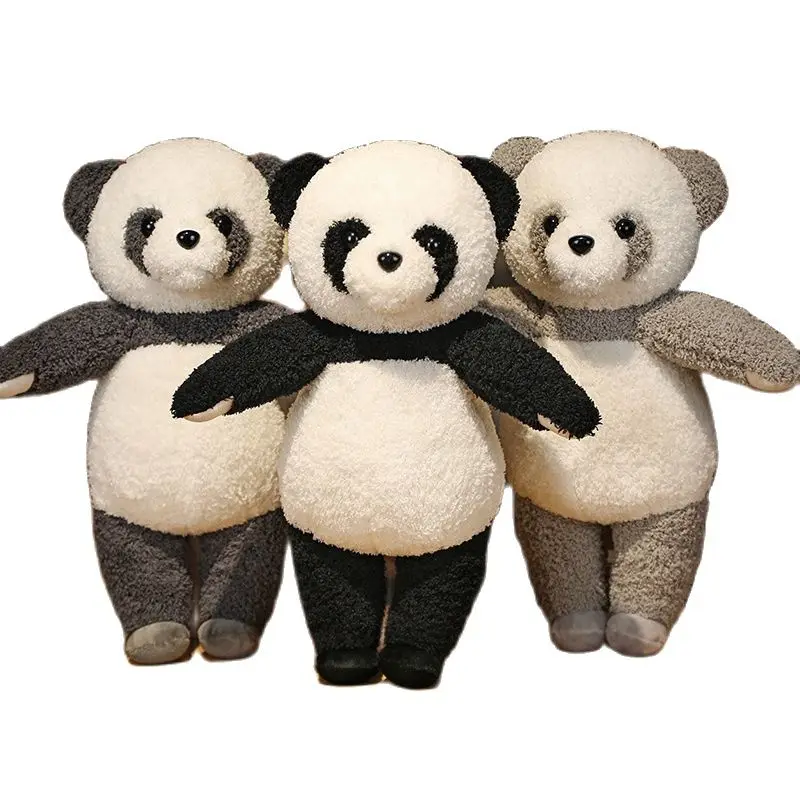 

38/50cm Kawaii Panda Plush Toy Furry Stuffed Animal Lovely Black And White Bear Doll Huggable Plushies Gifts For Children Girl