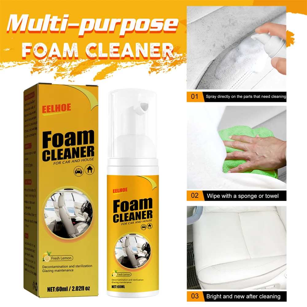

30ml Cleaning Agent Convenient Cleaning. Strong Cleaning Foam Cleaner Absorb Dirt Rust Remover 65g Steering Wheel Cleaner