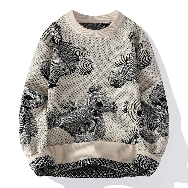 Мужской вязаный базовый слой повседневный свитер осень/зима новый стиль модный