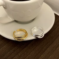 925 stamp silver gold color twining woman dating rings aestethic engagement jewelry luxury designer y2k accessories 2022 trend