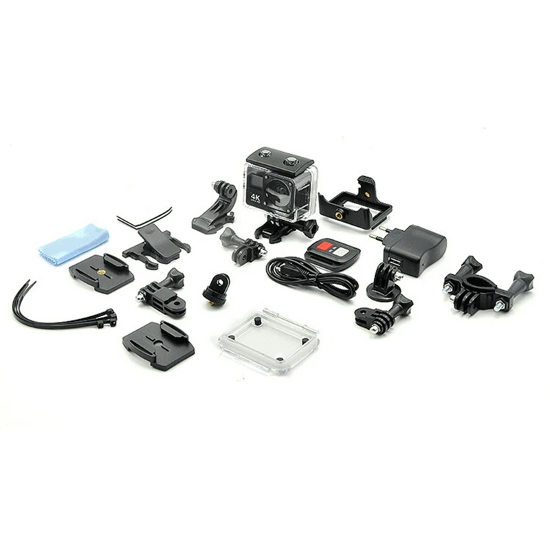 

Dual Screen 4K HD WIFI Action Camera Underwater Waterproof Camera With Angle Outdoor Video Sports Camera,EU Plug