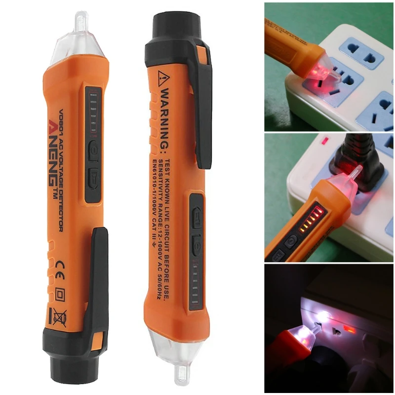 

AC 12V -1000V Multifunctional Voltage Detector Test Pen VD801 Electrical Tester