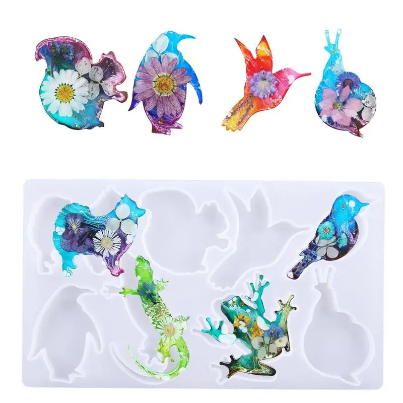 

Animal Silicone Mold Frog Lizard Bird Handmade Soap Mold Mini Silicone Mold For Making Chocolate Muffins Cupcakes Jelly Ice