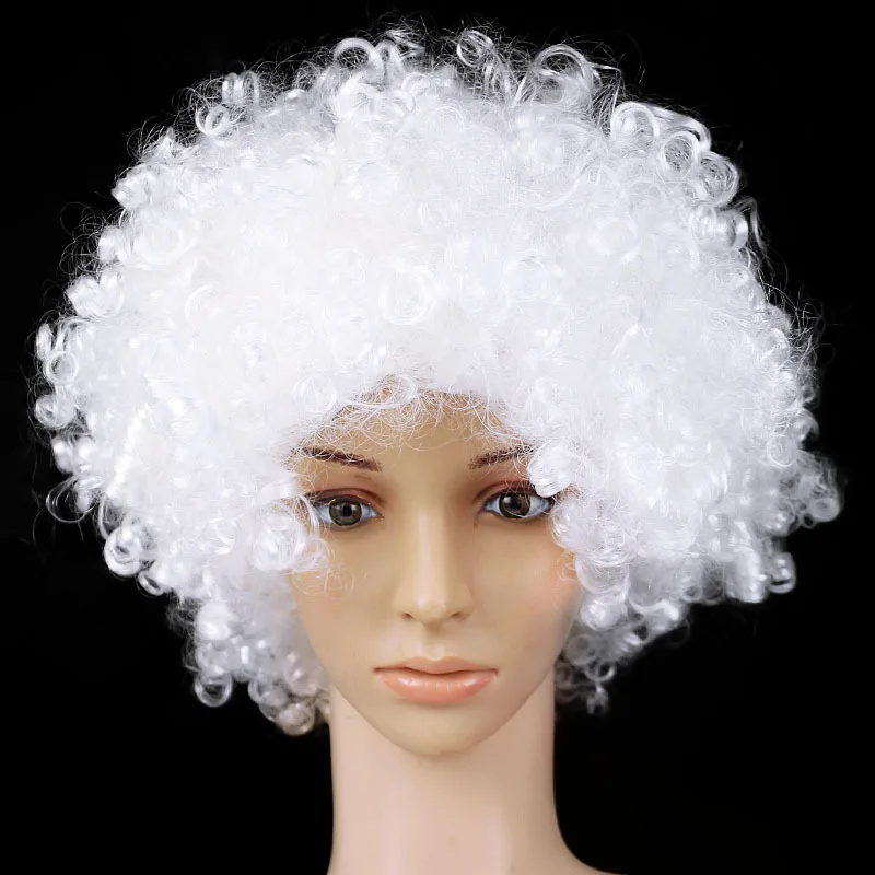 Halloween Round Explosion Hair Wig Cosplay Dance Party Hairpiece Colourful Funny Clown Fans Afro Hairstyle For Children Adult images - 6