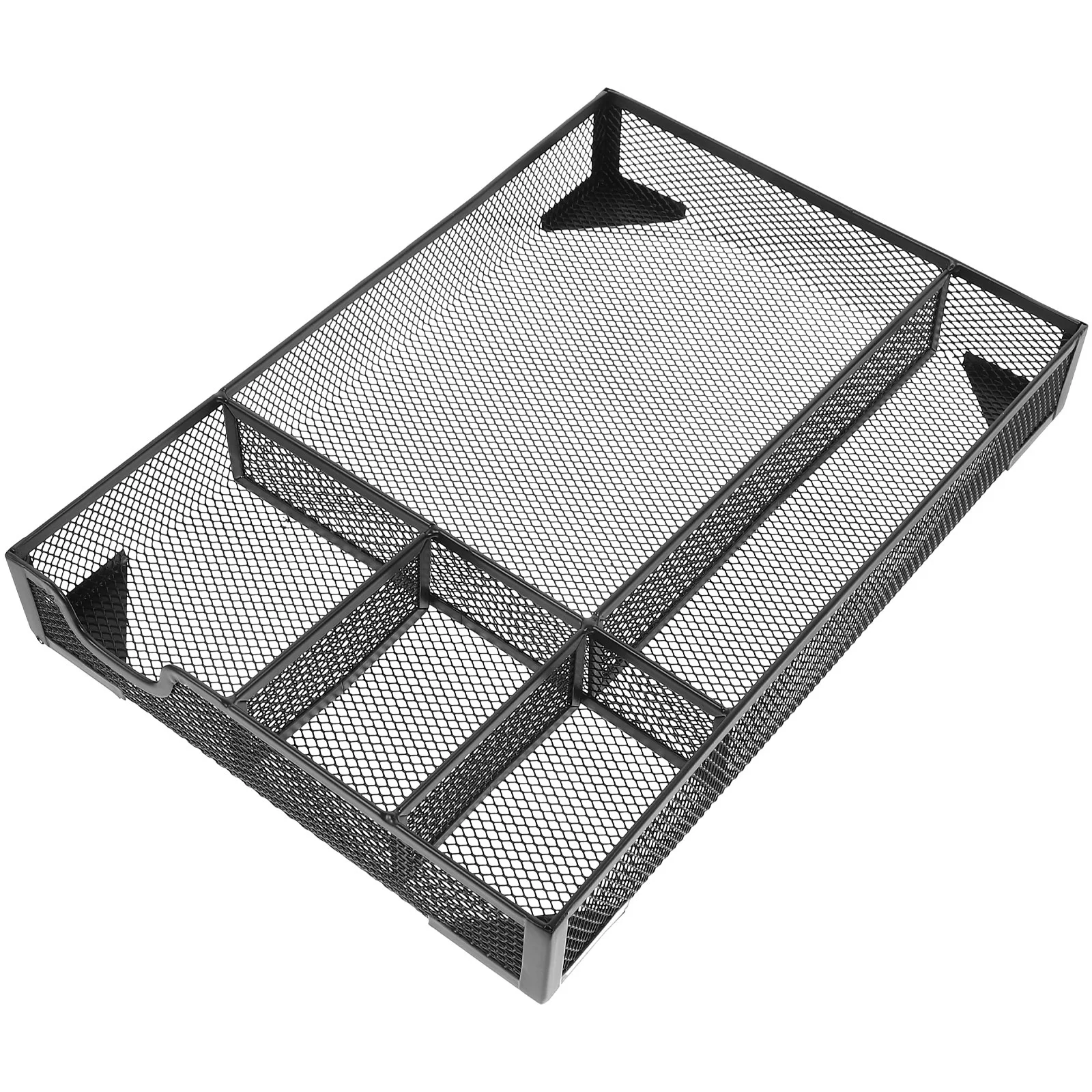 

Organizer Tray File Mesh Desktop Storage Desk Holder Makeup Box Stationery Metal Folder Paper Letter Document Vanity Drawer