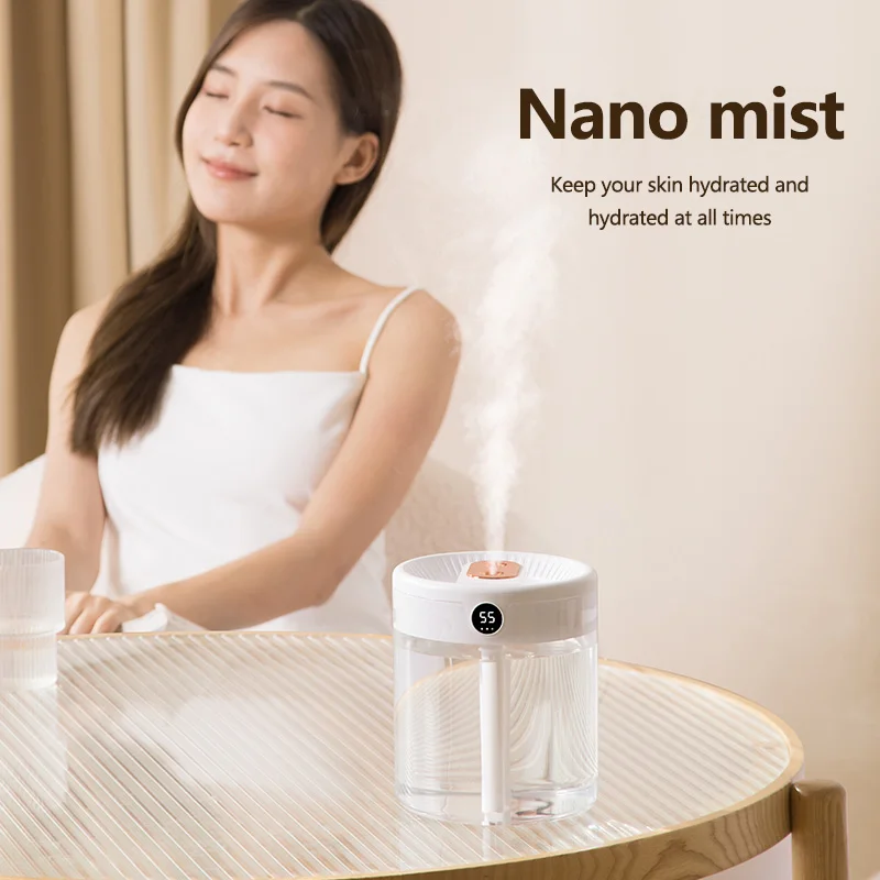 Увлажнитель воздуха с двойным соплом 2 л ЖК-дисплеем влажности