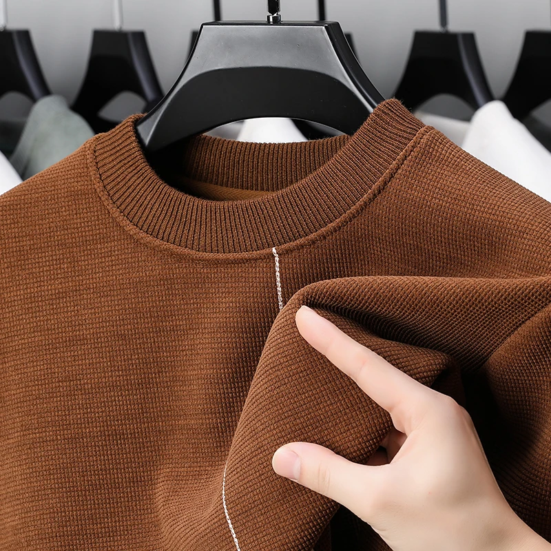 

Высококачественные свитера для мужчин, пуловер с круглым вырезом, Длинная женская повседневная теплая одежда в Корейском стиле для осени и зимы