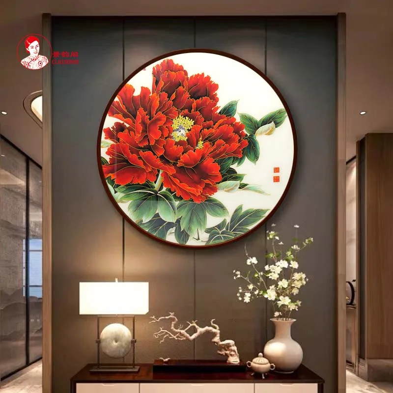 

Rich Peony Cloisonne Cloisonne Enamel Painting Material Package Intangible Cultural Heritage DIY Handmade Customization
