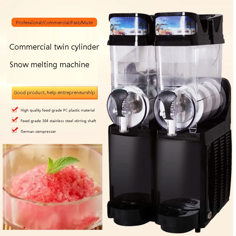 

Commercial Slushie Machine 15L Frozen Drink Dispenser Ice-Cool Juice Smoothie Granita Vending Machine Snow Melting Machine