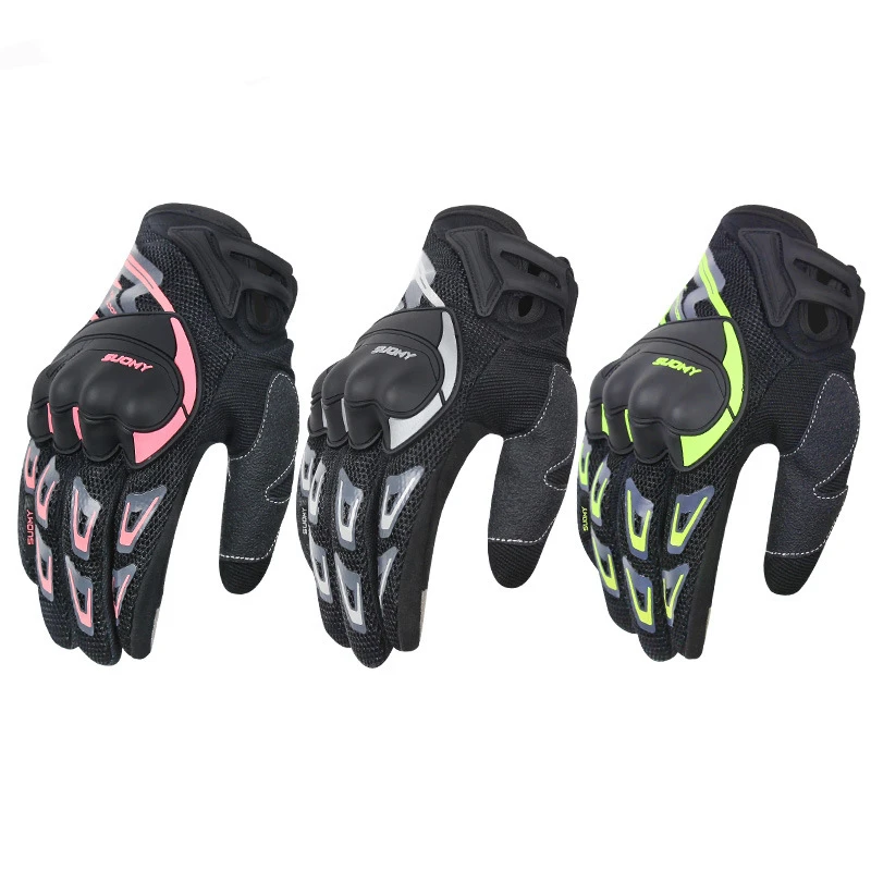 New Motorcycle Gloves For Men Summer Mesh Breathable Shock Absorption Riding Gloves Men Women Touch Screen Motocross Gloves