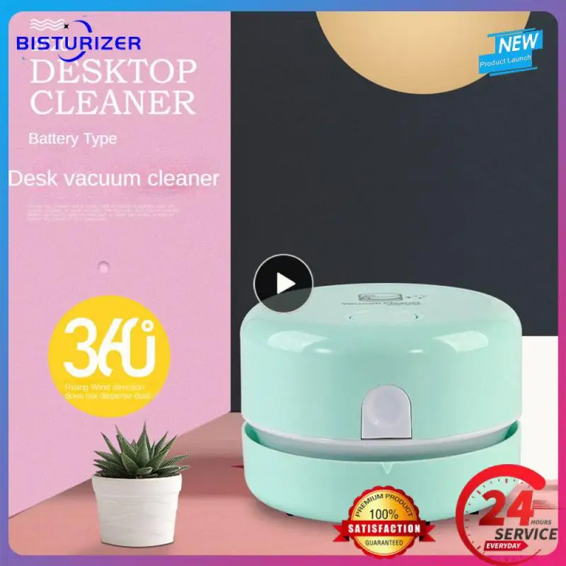 

1~10PCS Mini Vacuum Cleaner Table Sweeper Spiral Blades Mini Vacuum Dust Remover Battery Power Supply Desk Vacuum Cleaner Pink