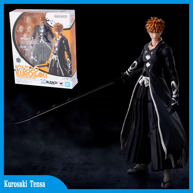 

Bandai Original S.H.Figuarts Bleach Ichigo Kurosaki Tensa Zangetsu Shf Action Figures Collection Model Toys Kids Birthday Gifts