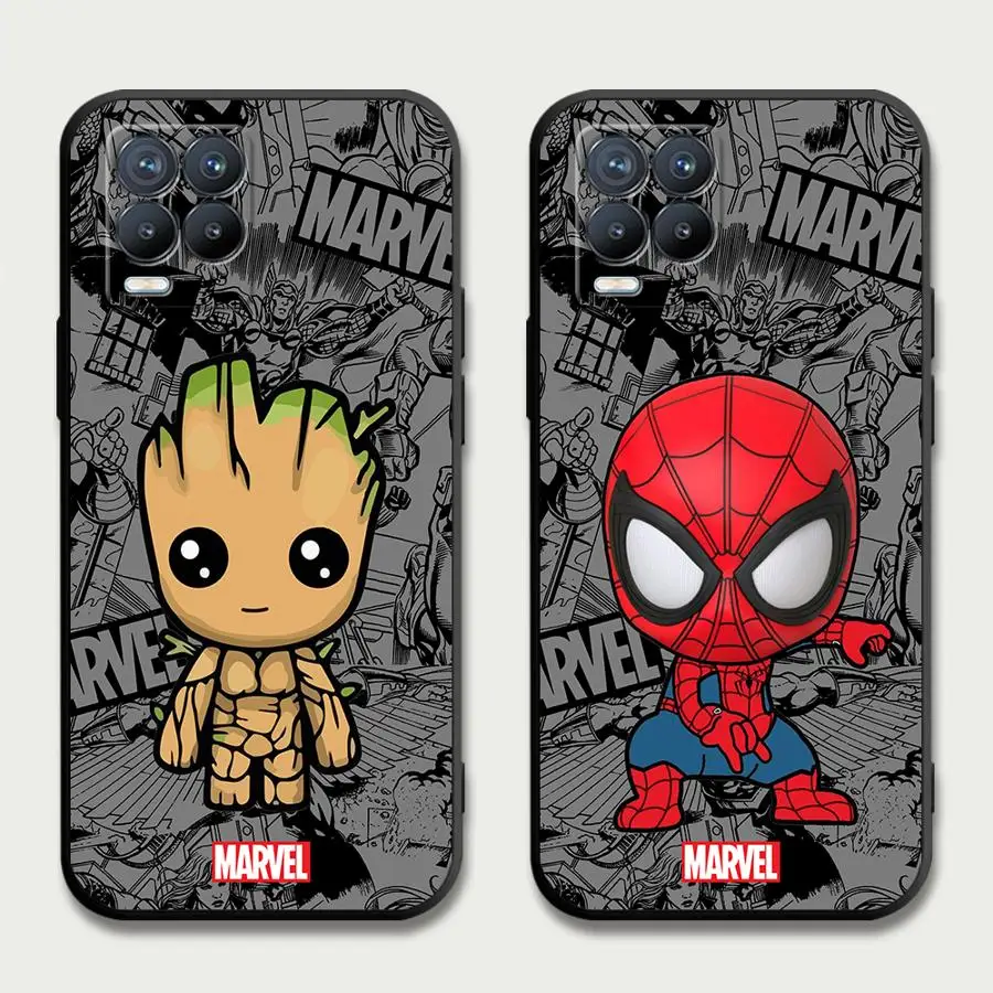 Чехол для телефона с рисунком Marvel Groot Spiderman Google Pixel 8 Pro 6a 7a 8a 6 7 черный мягкий чехол