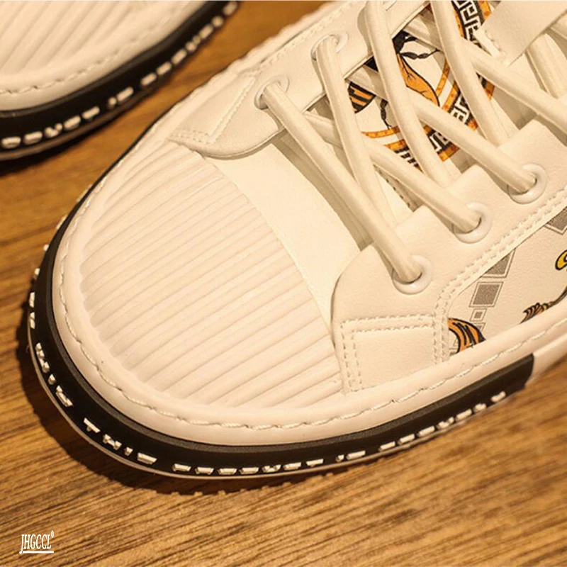 Мужские повседневные туфли в Европейском стиле модные белые кроссовки с