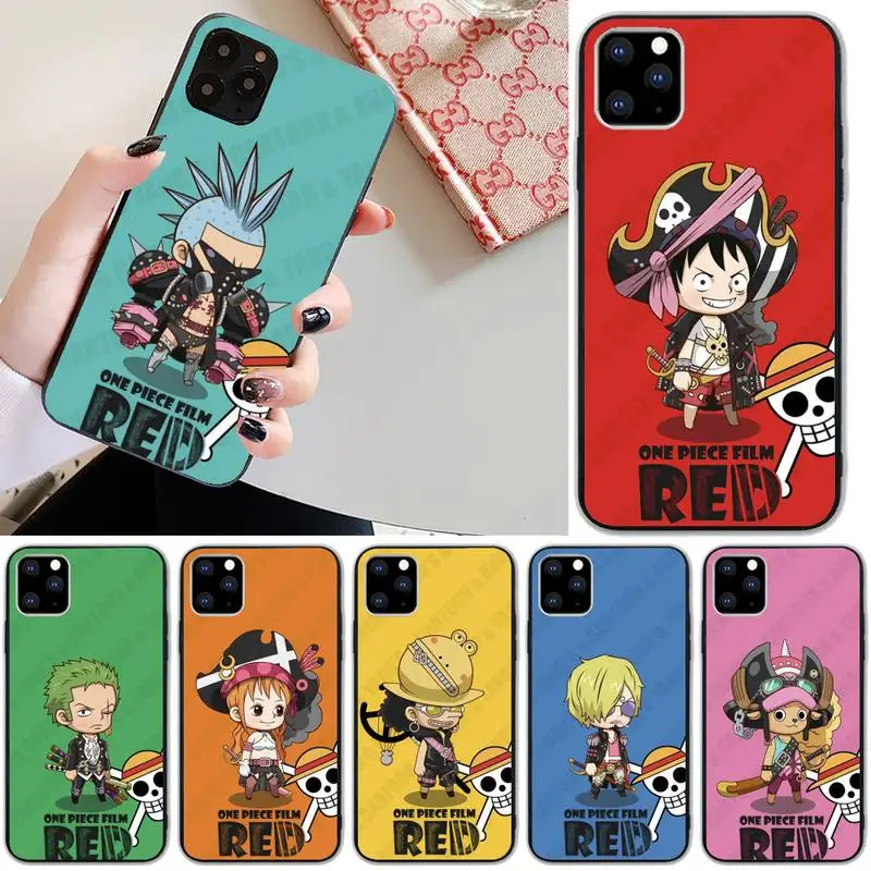 

BANDAI-one-piece Film Red Phone Case For Iphone 11 12 13 Pro Max 7 8 Plus X Xr Xs Max Se 2020 13 Mini Case Cover