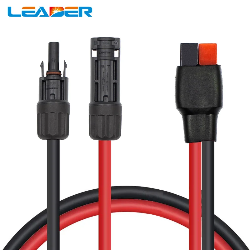 

50Piece/lot Power Connector to Solar Panel DC High Current 1m 4mm2 Solar Cable with Copper Sliver-plated Plug