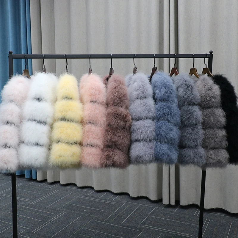 Turkey fur women's fur coat short leather design with cotton lining for warmth, hand sewing can be customized