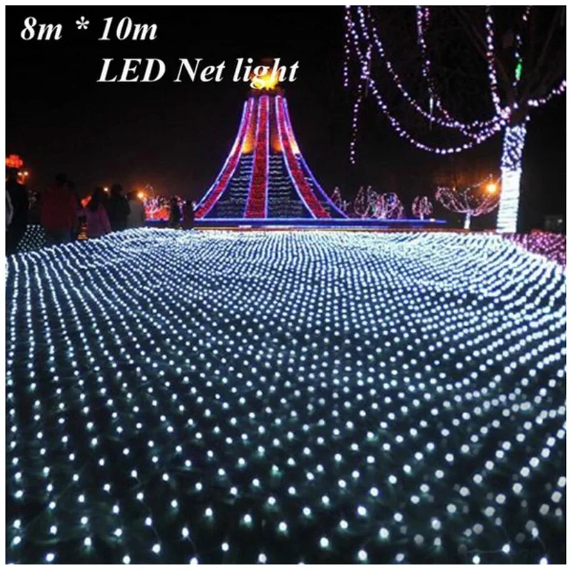 

10M*8m 2000 LED Net Lights Luminaria Indoor/Outdoor Landscape Net Lights Wedding holiday decoration