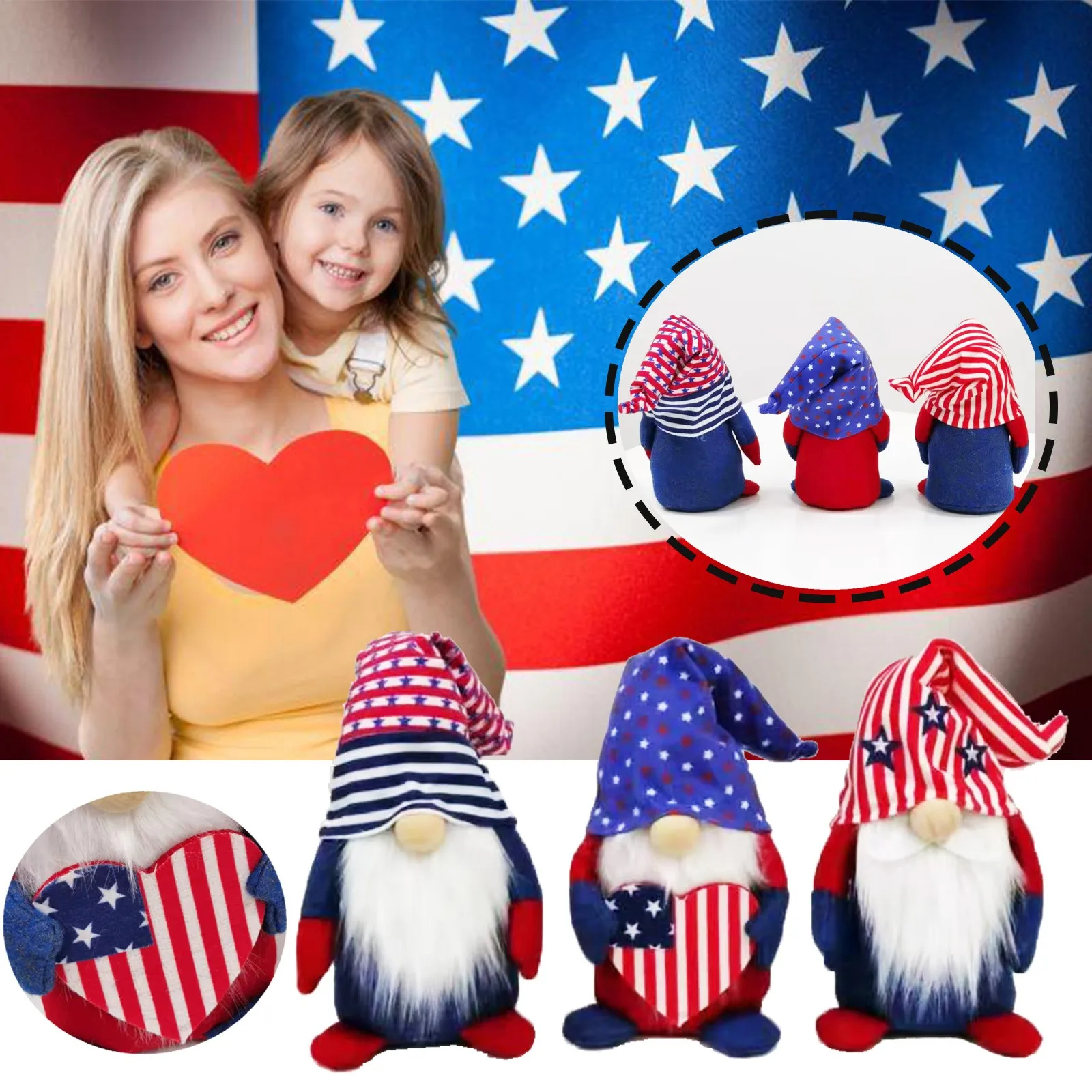 

Coffee Statue President Election Gnome Patriotic American - Gift Veterans h Day Decoration Home Christmas Ornament Cute