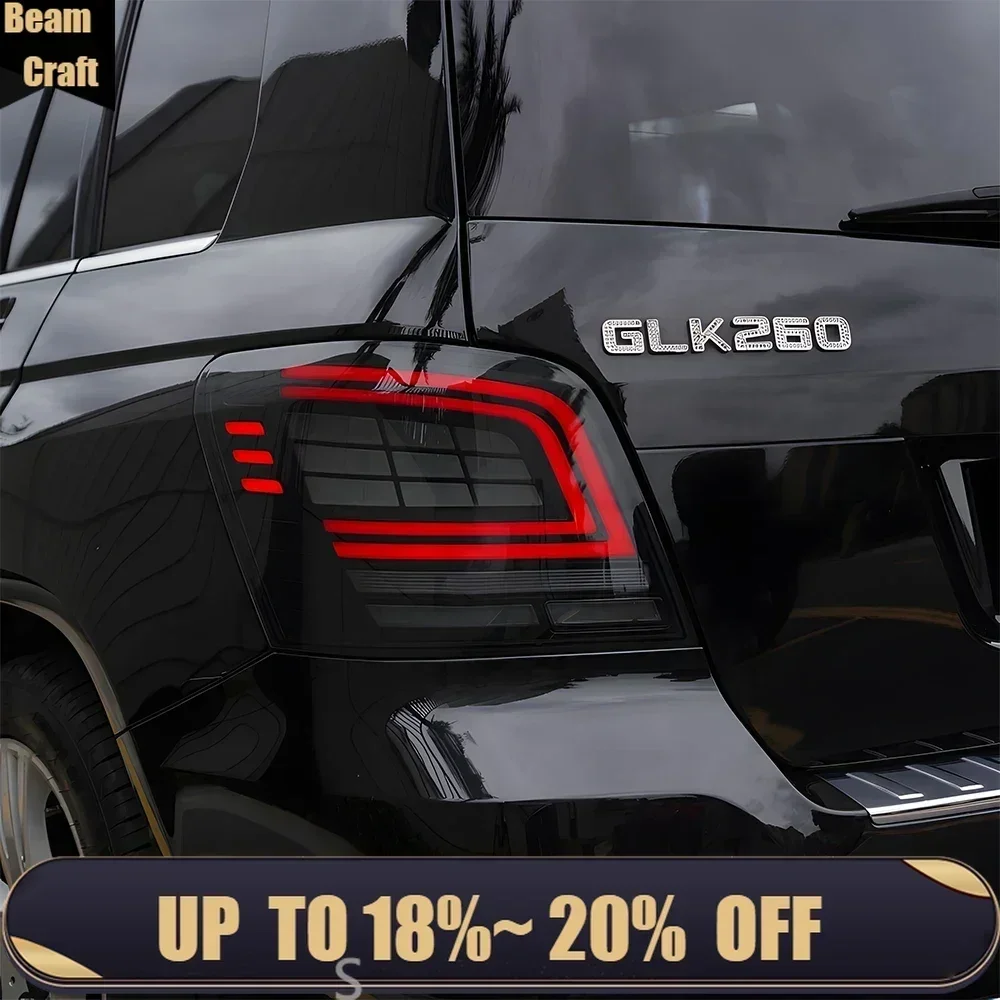 Фото Светодиодные задние фонари в сборе для Benz Glk 2008-2015 X204, автоматические задние фонари, обновление, высокая конфигурация, противотуманные тормозные указатели поворота, аксессуары №1