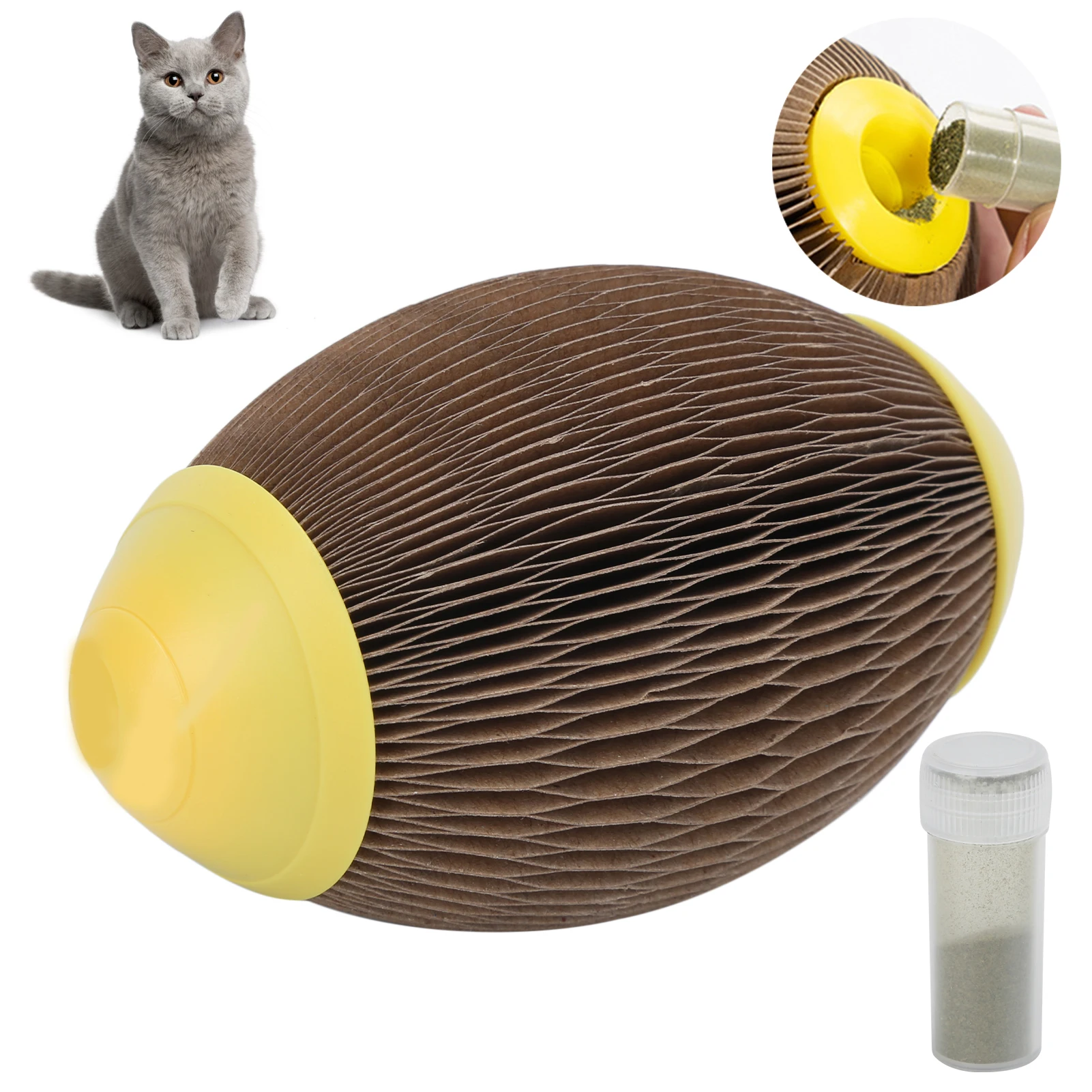 

Cat Scratch Organ Board Cat Toy with Ball Cat Grinding Claw Cat Climbing Frame Kitten Round Corrugated Cat Scratching Toy