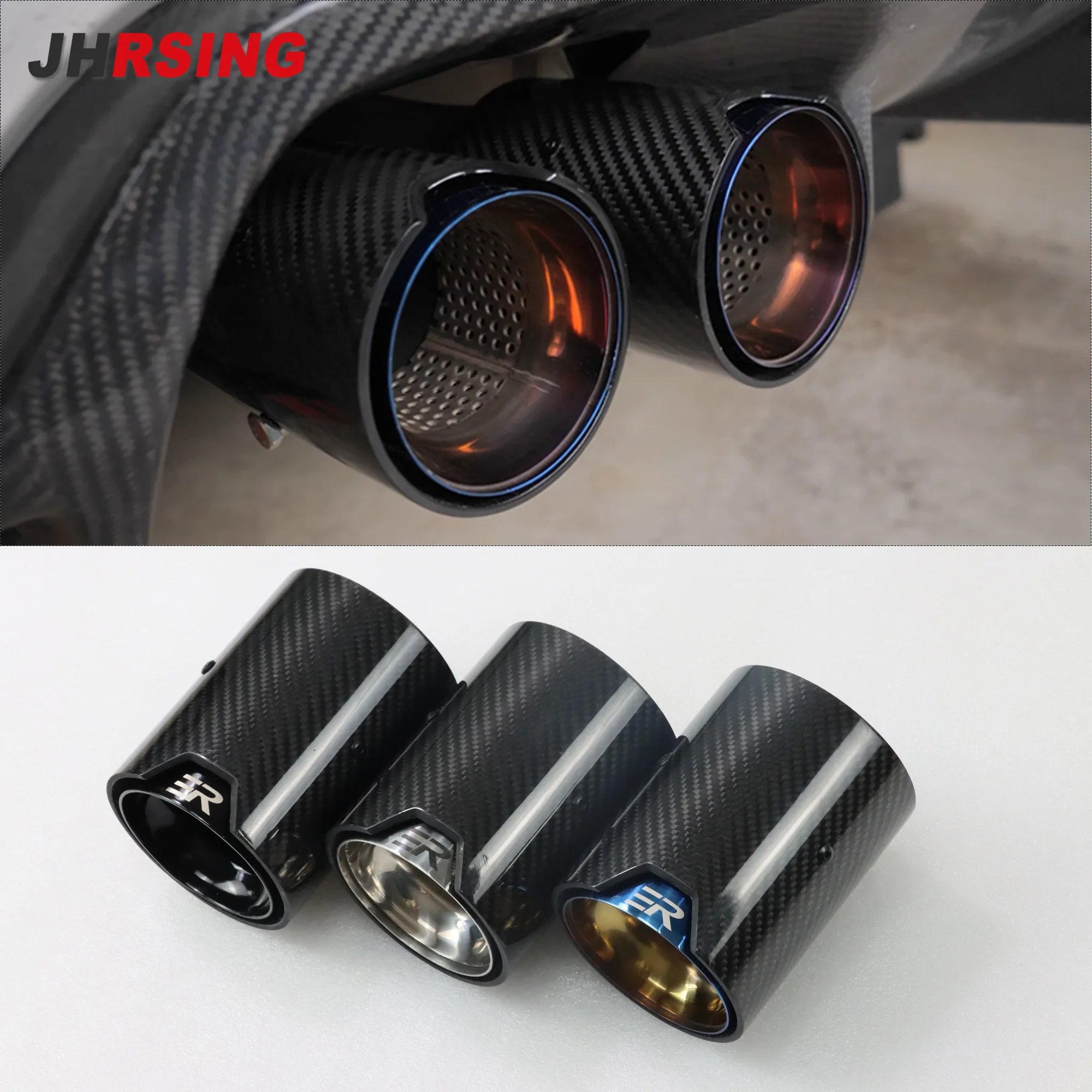 Наконечник Выхлопной Трубы из углеродного волокна для украшения автомобиля