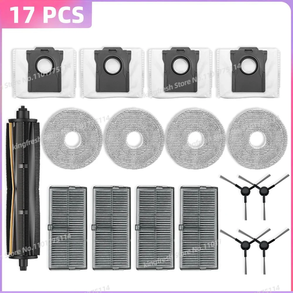 

Комплект для Dreame L40 Ultra AE / RLL77SE, L40s Ultra CE / L40 Ultra CE, D20 Ultra / D30 Ultra: щетка, фильтр, тряпка, мешок