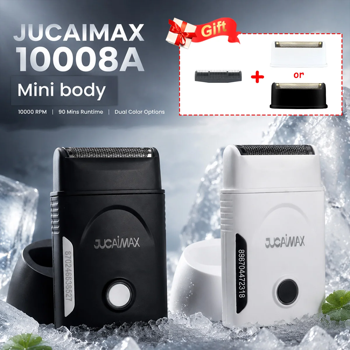 Фото Электробритва JUCAIMAX 10008A для мужчин, возвратно-поступательная, беспроводная, профессиональная, для барбершопов, для финишной обработки №1