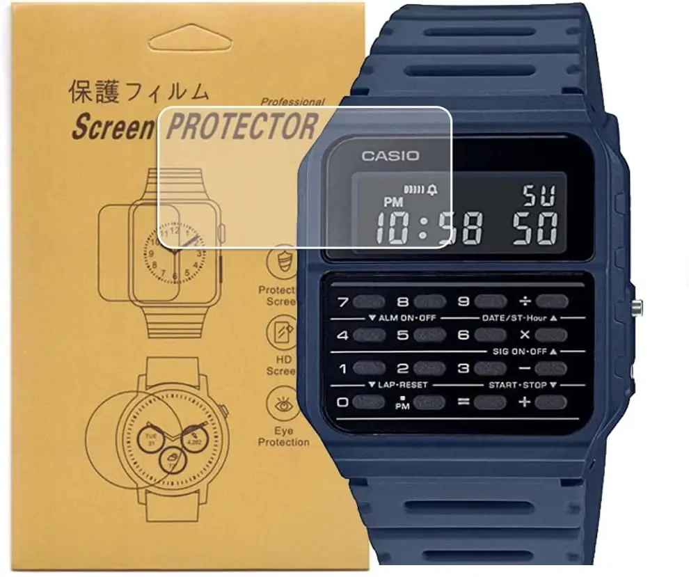 

3 Pcs Protector For Casio CA-53W-1 CA53W-1 CA-53WF-2B CA-53WF-1B CA-53WF-4B CA-53WF-4B Watch ClearTPU Nano Explosion-proof
