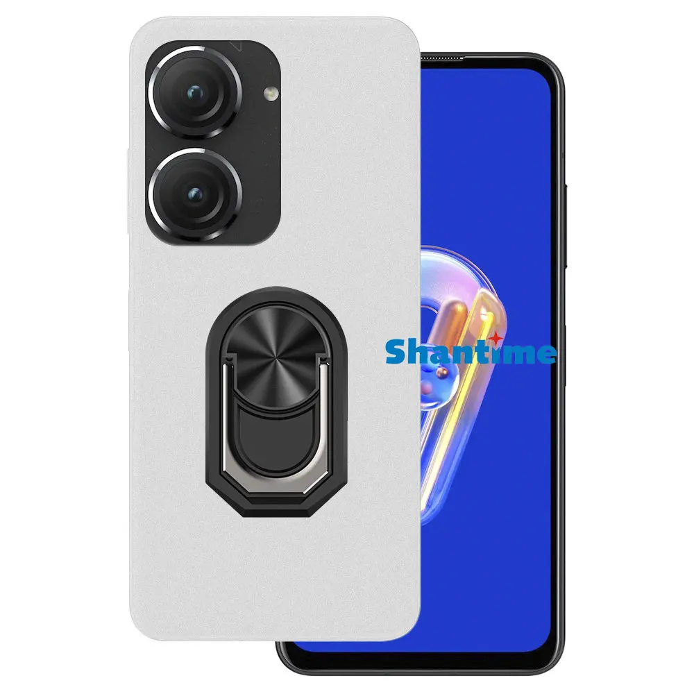 Luxury Shockproof Ring Holder For Asus ZenFone 10 Case Soft Silicone TPU Protective Holder Cover For Asus ZenFone 10z ZenFone 9z