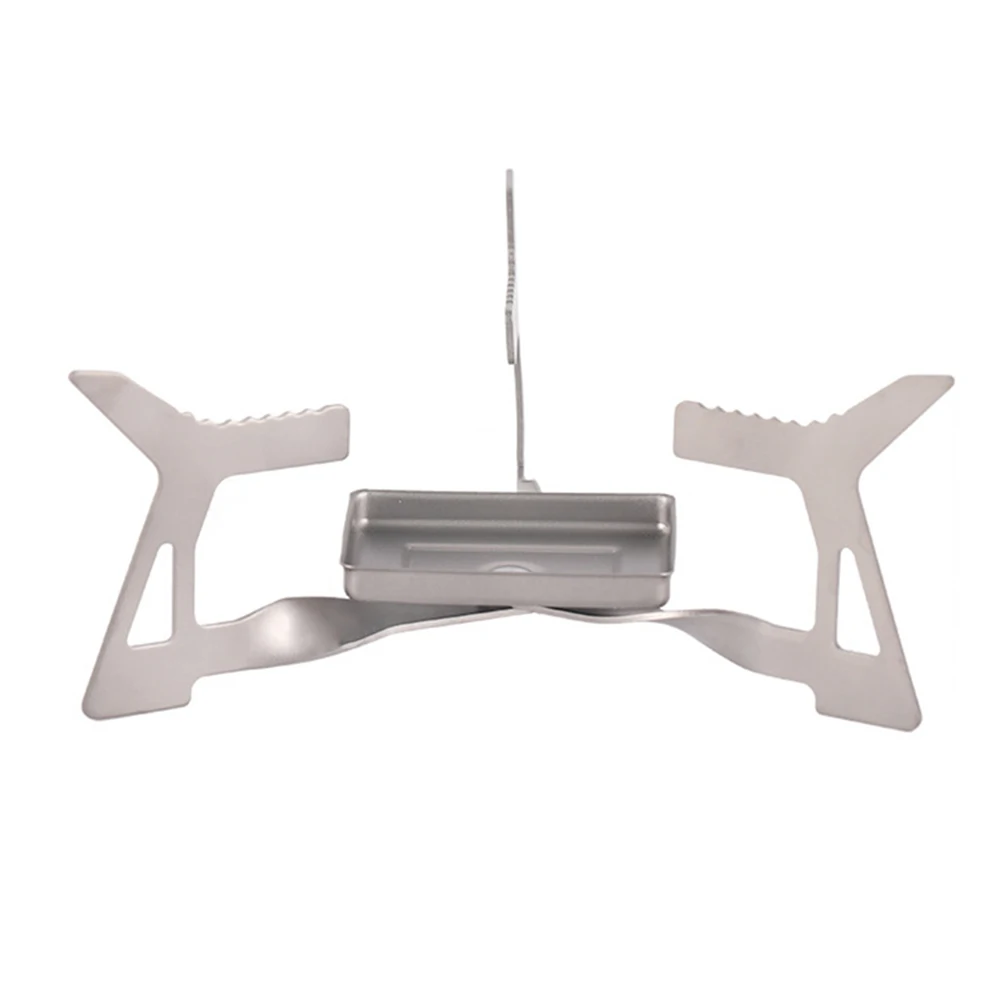 

Outdoor Mini Solid Alcohol Stove Portable Titanium Camping BBQ Grill Picnic Fishing Cooking Furnace Stand Cookware Stove