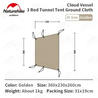 Naturehike Tent Cloud Boat 3Rods/4Rods Camping Tent Floor Mat 300D Polyester Oxford Cloth Moisture-Proof Pad - NH20ZP015