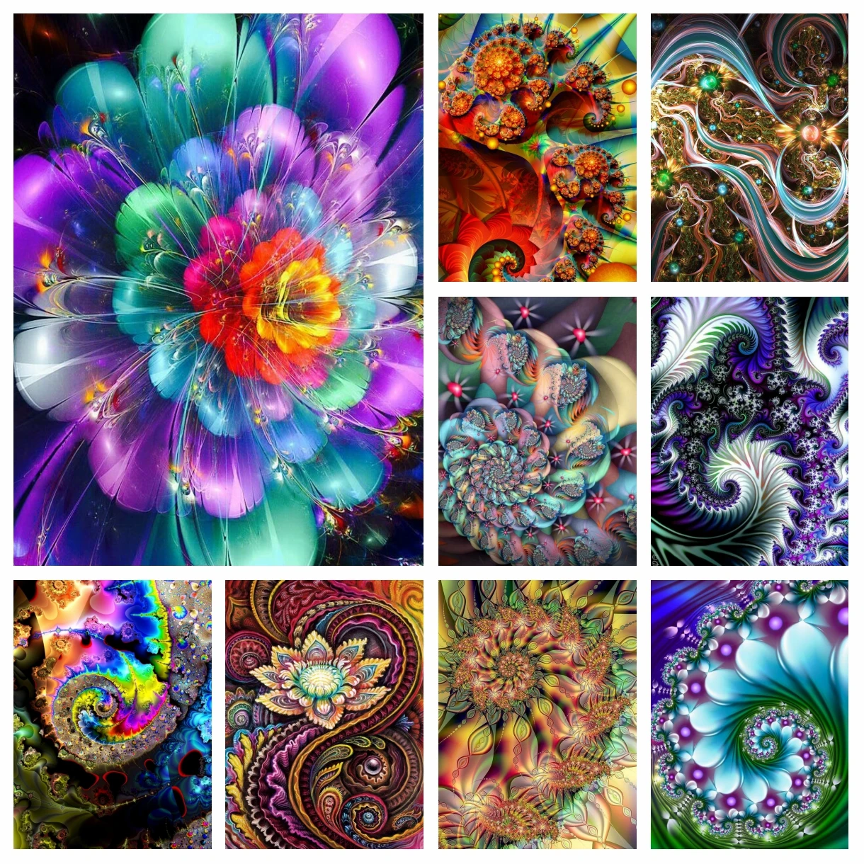 

5D Mandala Painting Diamond Embroidery Kit Complete Abstract Flower Art Picture Cross Stitch Mosaic Full Drill Living Room Decor